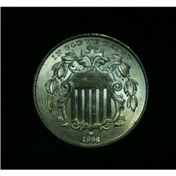 1868 Shield Nickel 5c Grades Gem++ Uncirculated ms66