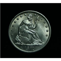 ***RARE  1871-s Liberty Seated Half Dollar 50c Grades Choice Uncirculated ms64  RARE***