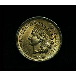 ***RARE   1859 Indian Head Cent 1c Grades Gem Uncirculated ms65  RARE***  One Year Type Coin!  No Sh