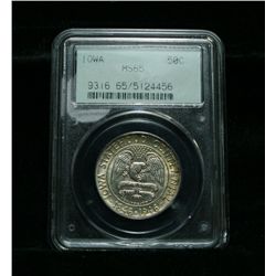 PCGS "OGH" 1946 Iowa Centennial Commemorative 50c Graded Gem ms65 PCGS Old Green Holder