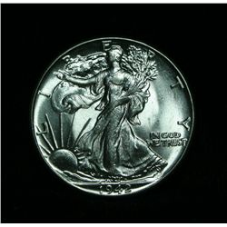 1942-p Walking Liberty Half Dollar 50c Grades Gem+ Uncirculated ms66
