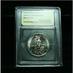 1989-d Congressional Bicentennial Uncirculated Half Dollar Commemorative Graded ms70