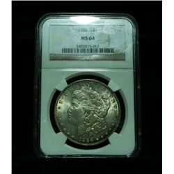 NGC 1886-p Morgan Dollar Graded Choice Uncirculated ms64  NGC
