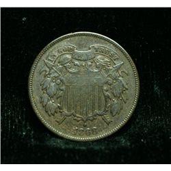 1868 2 Cent Piece Grades xf45