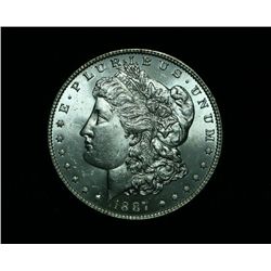 1887-p Morgan Dollar Grades Choice Uncirculated ms64  VAM 3