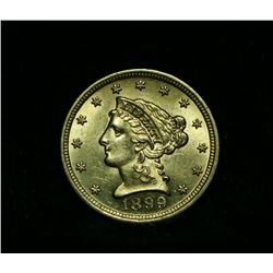 1899-p $2 1/2 Liberty Gold Quarter Eagle Grades Select Uncirculated ms63++