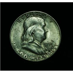 1951-s Franklin Half Dollar 50c Grades Gem Uncirculated ms65