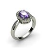 Image 1 : Tanzanite 1.60 ctw & Diamond Ring 18kt W/Y  Gold