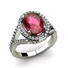 Image 1 : Garnet 3.38 ctw & Diamond Ring 18kt W/Y  Gold