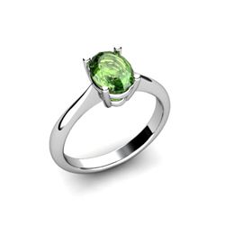 Genuine 2.30 ctw Green Tourmaline Ring 18kt White or Yellow Gold