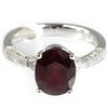 Image 1 : Genuine 5.02 ctw Ruby & Diamond  Ring 18kt Gold-White