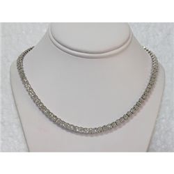 Genuine 5.30 ctw Diamond Necklace 18kt White Gold 51.35 gr