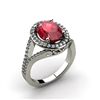 Image 1 : Ruby 3.73 ctw & Diamond Ring 14kt W/Y  Gold