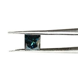 Genuine Blue Loose Diamond Princess Cut 0.87ctw
