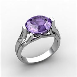 Genuine 6.09 ctw Tanzanite Ring 14kt White or Yellow Gold