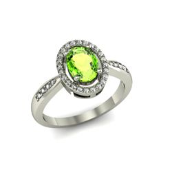 Periodt 1.60 ctw & Diamond Ring 14kt W/Y  Gold