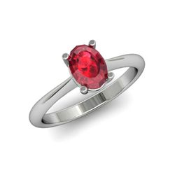 Genuine 3.15 ctw Ruby Ring 14kt White or Yellow Gold