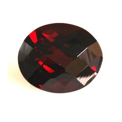 Natural Garnet 3.26 ctw Oval checkered 10x8mm