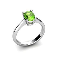 Genuine 2.0 ctw Peridot Ring 18kt White or Yellow Gold