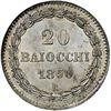 Image 2 : Roma  Pio IX  (1846-1870) 20 baiocchi 1850, A V.