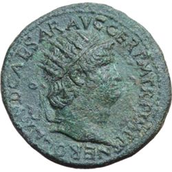 Nerone (54-68). Dupondio.