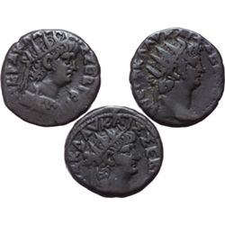 Nerone (54-68). Lotto di 3 tetradracme da classificare. Alexandria, Egitto.