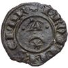 Image 1 : Messina o Brindisi  Federico II (1197-1250) Mezzo denaro, A su crescente.