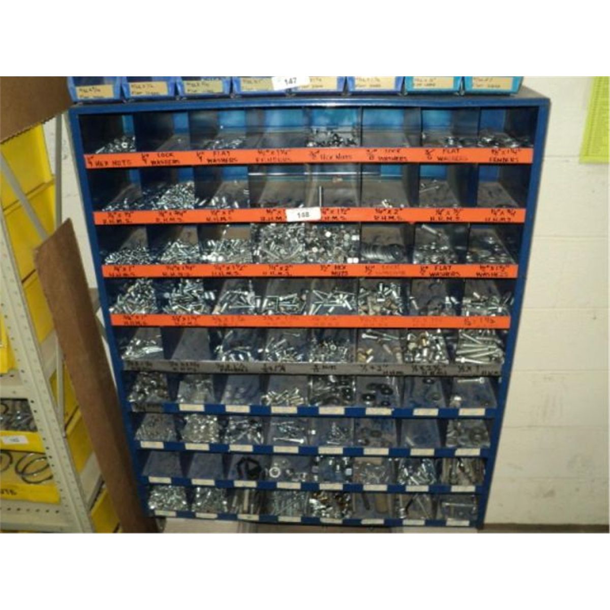 72 BIN BOLT BINS/NUTS/BOLTS/WASHES/SCREWS