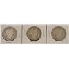 Image 1 : 3 Diff Date Barber Half Dollars 1901, 1907, 1907-D