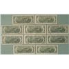Image 2 : (10) 1976 $2 Notes Bills I Mint Mark Minneapolis- Nice