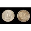 Image 2 : 2 Dif Date UNC Washington Quarters 1960-D, 1964-D Toned