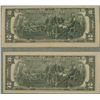 Image 2 : 2 1976 G Mint $2 Bills Notes ERRORS -Side Cut, Top Cut