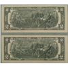 Image 2 : 2 UNC $2 Dollar 1976 Bills Same Series G Mint Chicago
