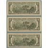 Image 2 : 3 Consecutive # 2003 A $2 Bills Notes G Mint Chicago CU