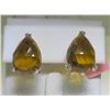 Image 1 : Citrine and .04 ct Diamonds 14K Yellow Gold Earrings