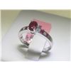 Image 1 : Ruby and .19 Carat Diamonds 14K White Gold Ring Size 7