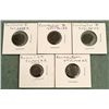 Image 1 : 5 Ancient Roman Coins: Constantine I,II Constantius II