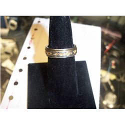 Titanium & Gold Ladies Ring