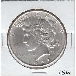 BLAZING $1 PEACE DOLLAR 1925 SILVER