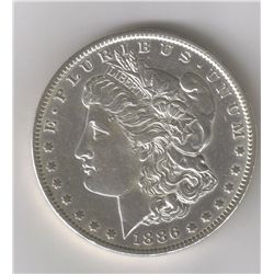 RARE 1886-O MS-60/62 MORGAN SILVER DOLLAR