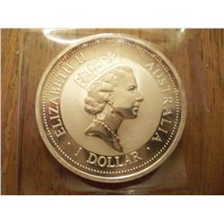 .999 Pure Silver 1 Troy Oz Australian $1 Kookaburra Coin
