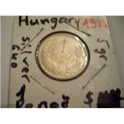 Hungarian 1 Pengo, Pengo, 1927, Silver Coin Hungary
