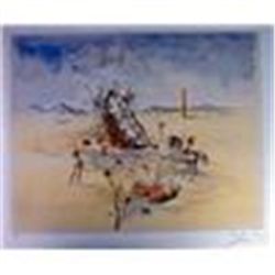 Salvadore Dali "Cosmic Horseman" Ltd Edition Lithograph W/Coa, 33"x23"