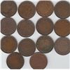 Image 2 : GROUP OF 14 EARLY CANADA LARGE CENTS