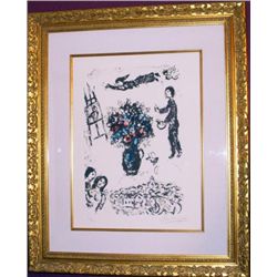 Bouquet Over The Town by Marc Chagall S/N