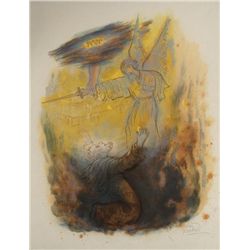 Reuven Rubin Signed Art Print David Interceding w/Angel