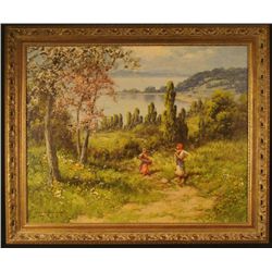 Lazlo Neogrady Original Painting Women in Field