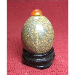MWF1110 Natural Chinese Yuzi Stone Egg Design Snuff Bot