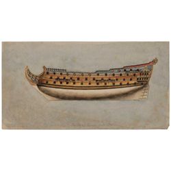 MWF1309B Watercolor on paper laid on card. - The Royal