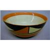 Image 1 : Clarice Cliff bowl decorated with orange and black triangles and orange bands, Bizarre Clarice Cliff